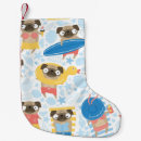 Recherche de chien carlin chaussette de noël Adorable