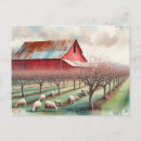 Recherche de grange rouge cartes postales Agriculture
