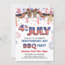 Recherche de barbecue du 4 juillet invitations Rouge blanc et bleu