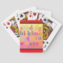 Recherche de alphabet jeux de cartes École