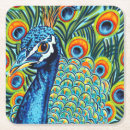 Recherche de paons dessous de verres Oiseau
