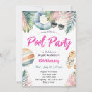 Recherche de bord de la piscine invitations D'anniversaire d'été