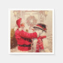 Recherche de père noël vintage serviettes Fête de noël