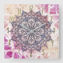 Recherche de mandala bleu horloges Yoga