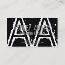 Recherche de initiales personnelles cartes visite Noir