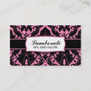 Recherche de damassé rose et noire cartes visite Floral