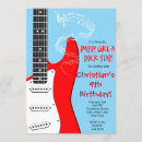 Recherche de guitar anniversaire invitations Rock