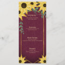 Recherche de tournesols mariage menus Eucalyptus