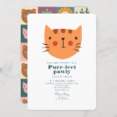 Recherche de cat anniversaire invitations Mignonne