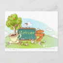 Recherche de nourriture et boisson cartes postales Gens