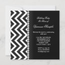 Recherche de chevron moderne invitations Noir