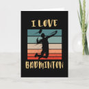Recherche de badminton vœux cartes Joueur de badminton