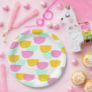 Recherche de motif de pastèque assiettes en papier Fruit