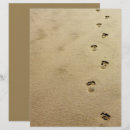 Recherche de empreinte de pas dans le sable Plage