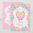 Recherche de motif hibou invitations Rose
