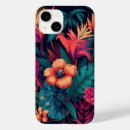 Recherche de fleurs tropicales iphone coques Rose