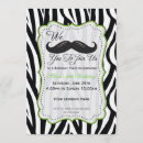 Recherche de moustache anniversaire invitations Vert