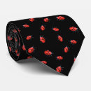 Recherche de coccinelle rouge cravates Noir