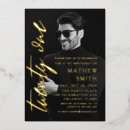 Recherche de 21 ans invitations Noir et or