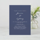 Recherche de bleu et blanc mariage invitations Simple