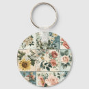 Recherche de collage vintage porteclés Floral