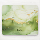 Recherche de or et vert tapis souris Nom monogramme