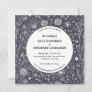 Recherche de ligne dessinée floral mariage invitations Botanique