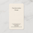 Recherche de couleur crème cartes visite Pour elle