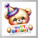 Recherche de gâteau joyeux anniversaire posters Mignon