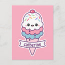 Recherche de glace kawaii cartes postales Heureux