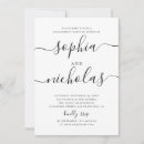 Recherche de noir et blanc fiançailles invitations Moderne