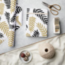 Recherche de motif feuille papier cadeau Noir