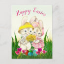 Recherche de lapin pâques vintage cartes postales Heureux