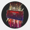 Recherche de radio vintage autocollants Musique