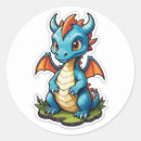 Recherche de imaginaire de dragon autocollants Illustration