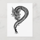 Recherche de dragon noir cartes postales Imaginaire