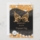 Recherche de masquerade 16ans anniversaire invitations Noir et or