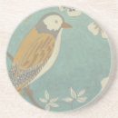 Recherche de jaune et turquoise dessous de verres Oiseau