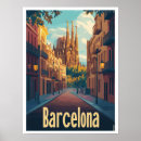 Recherche de ville de barcelone posters Aquarelle