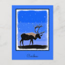 Recherche de caribou noël cartes postales Hiver