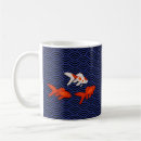 Recherche de motif vague japonais tasses Poisson rouge