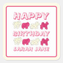 Recherche de anniversaire de carnaval autocollants Rose