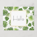 Recherche de motif tropical cartes postales Feuillage