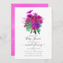 Recherche de fuchsia baby shower invitations Élégant