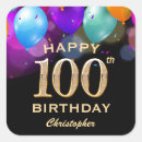 Recherche de centenaire autocollants Fête d'anniversaire