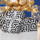 Recherche de labyrinthe papier cadeau Noir