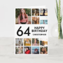 Recherche de 64 ans anniversaire cartes Soixante quatrième