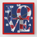 Recherche de amour patriotique horloges Rouge blanc et bleu