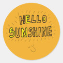 Recherche de salut et bonjour autocollants Jaune