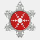 Recherche de flocon de neige rouge ornements Blanc